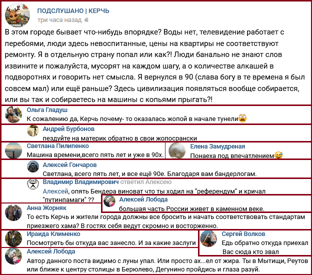 "Вон отсюда!" Жители Крыма ярко приструнили россиянина в сети