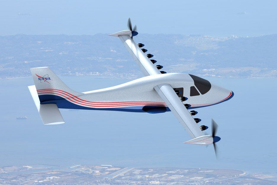 Концепт электрического самолета X-57 Maxwell