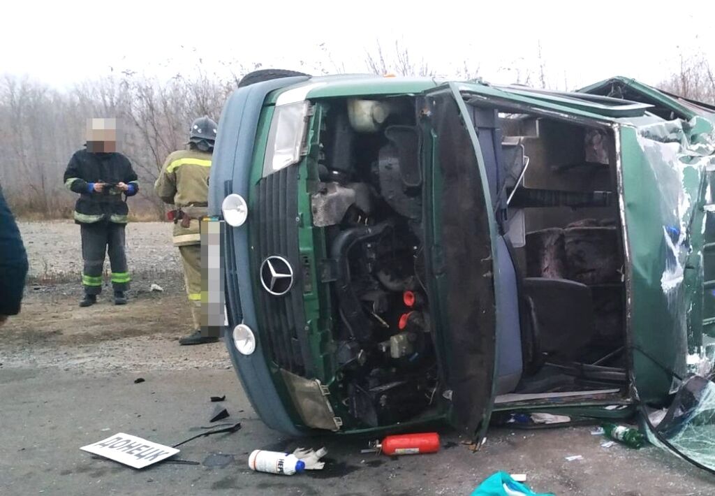 Авария на КПП "Александровка" под Донецком