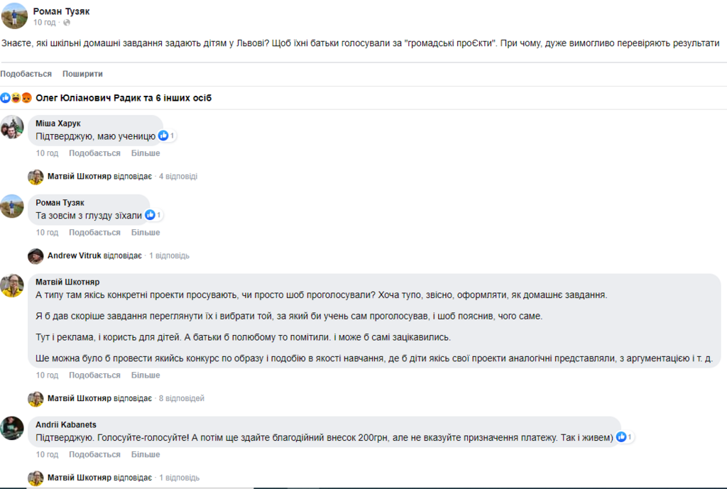 Батьків змушували голосувати за проєкти