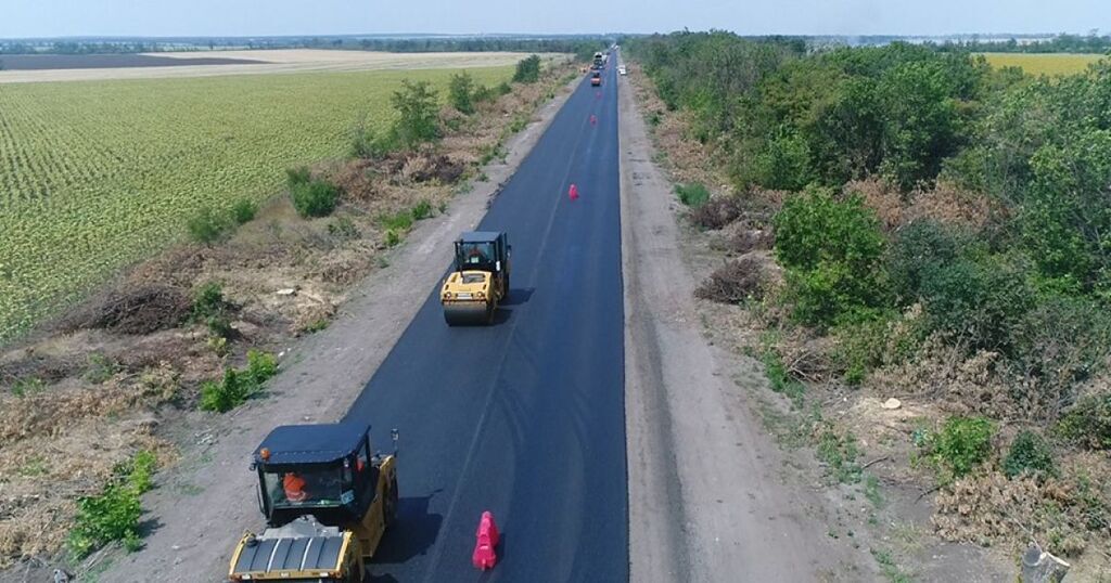 Будівництво траси Запоріжжя-Маріуполь