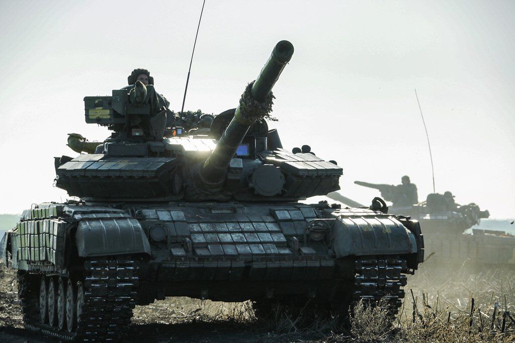 Учения танкистов ВСУ на Донбассе