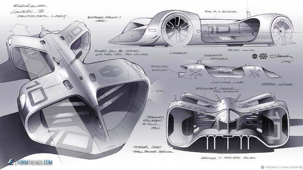 Автономный электрокар Roborace Robocar