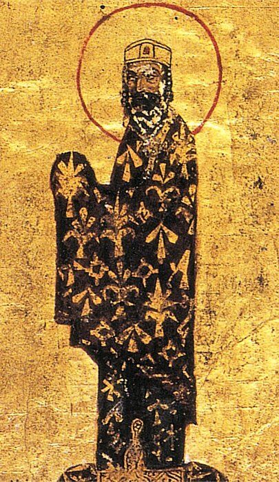 Імператор Візантії Олексій Комнін. Портрет з грецького манускрипту