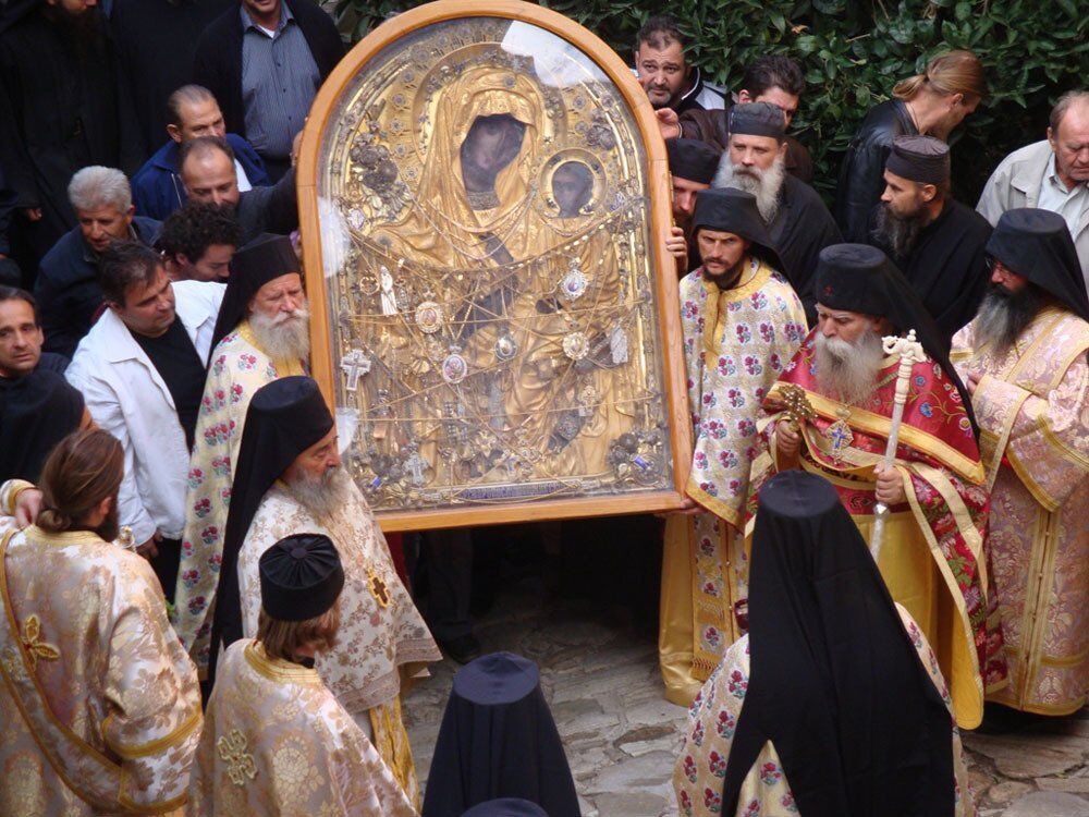 Празднование Святой иконы "Скоропослушница" на Афоне