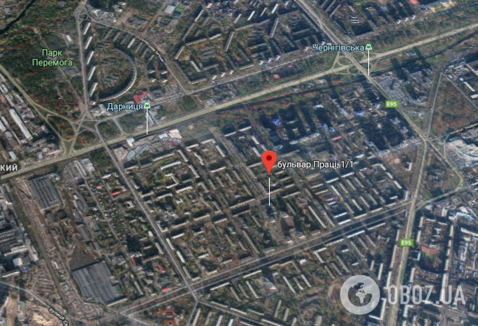 ДТП произошло напротив здания Днепровской РГА