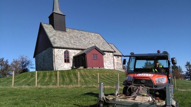 Місце, де було виявлено георадаром корабель вікінгів