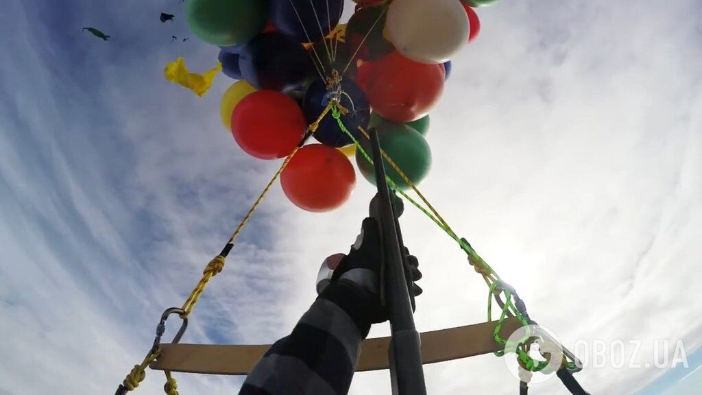 Полет на воздушных шарах накачанных гелием
