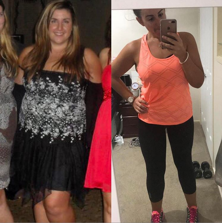 Первые результаты похудения  - до и после