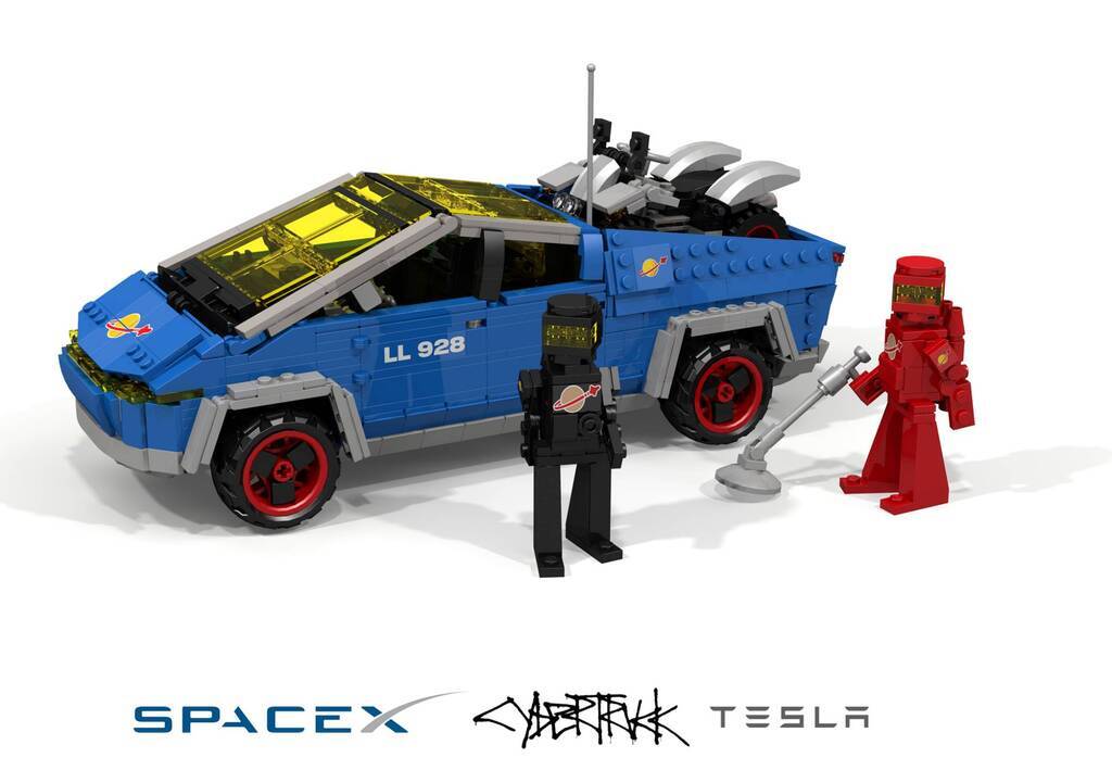 Tesla Cybertruck из деталей Lego