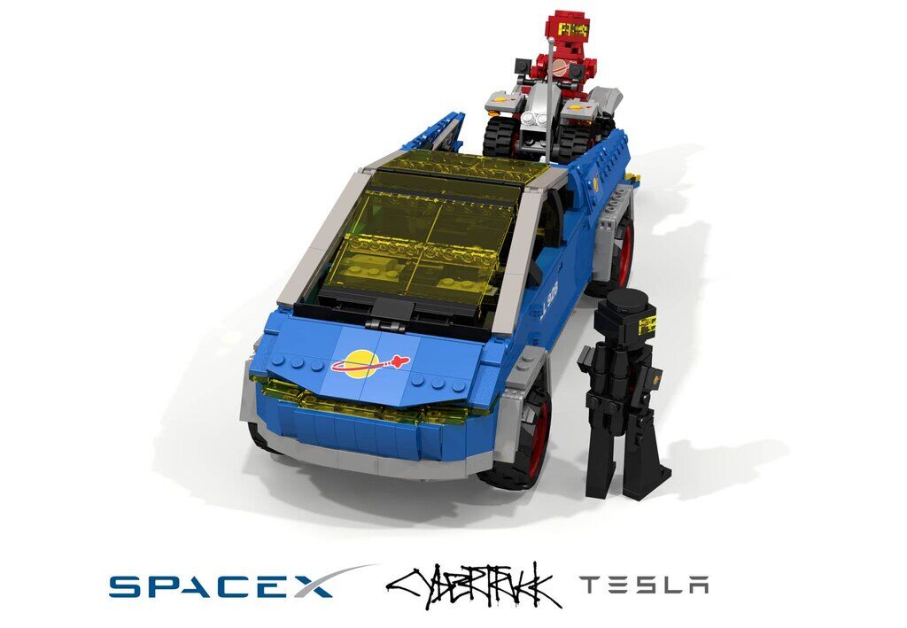 Tesla Cybertruck из деталей Lego