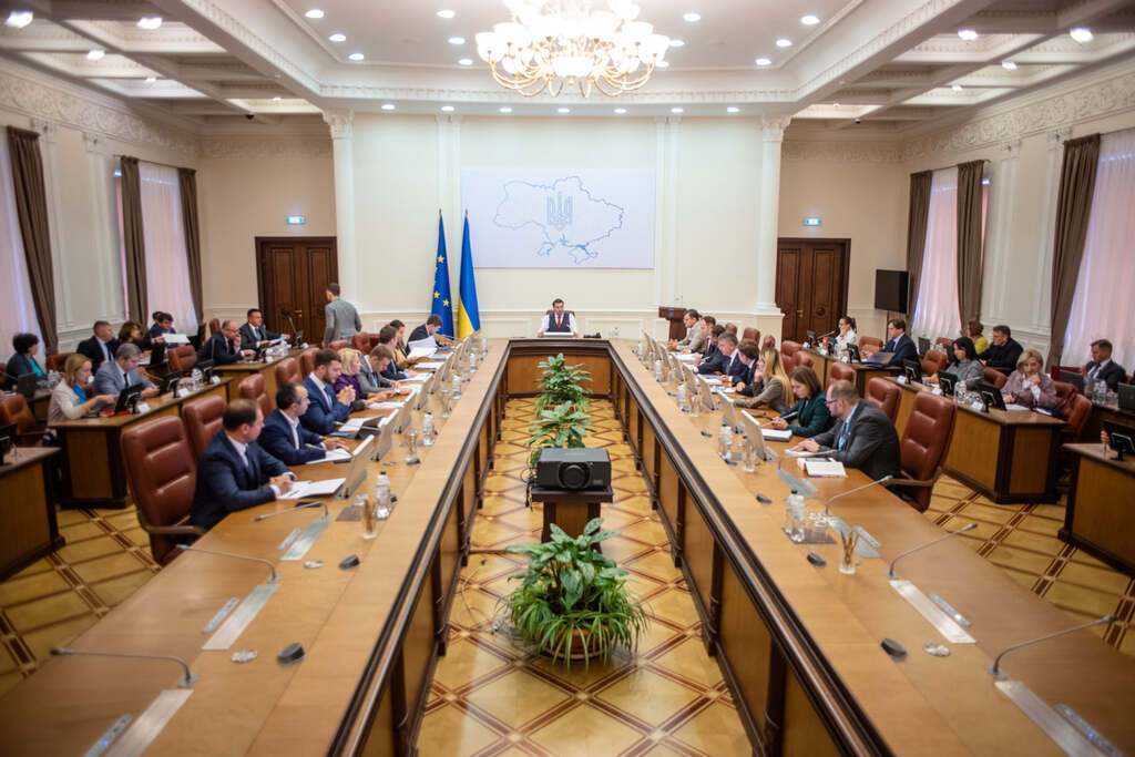 Заседание Кабмина под руководством премьер-министра Алексея Гончарука