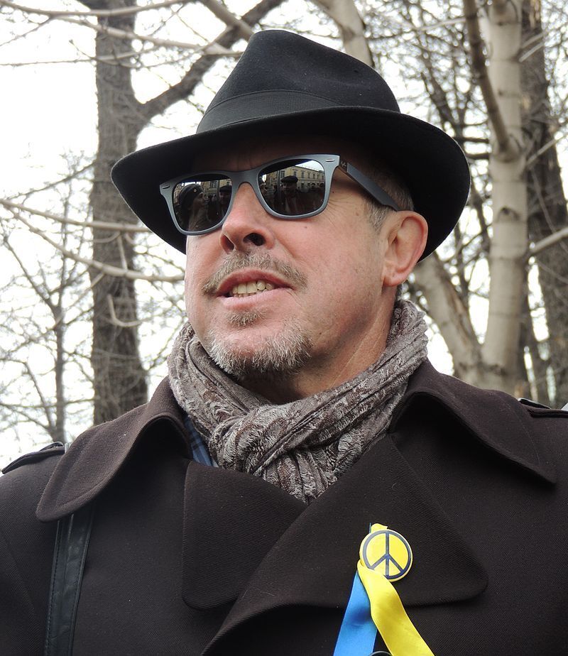 Андрей Макаревич на Марше мира в Москве 15 марта 2014 года