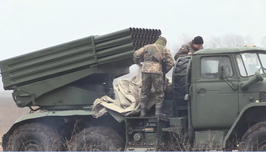 ВСУ проверили боеготовность дивизиона РСЗО "Град" в зоне ООС