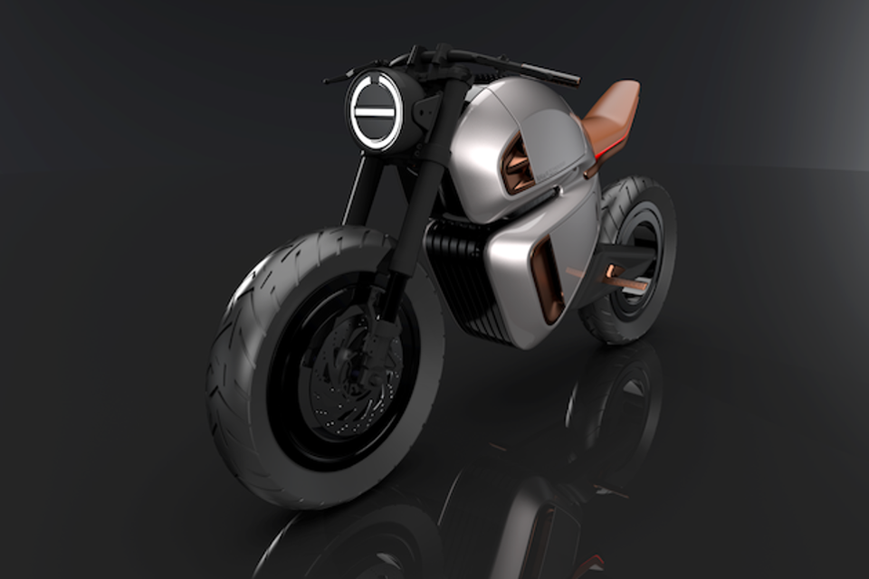 Экспериментальный электромотоцикл на суперконденсаторах Nawa Racer