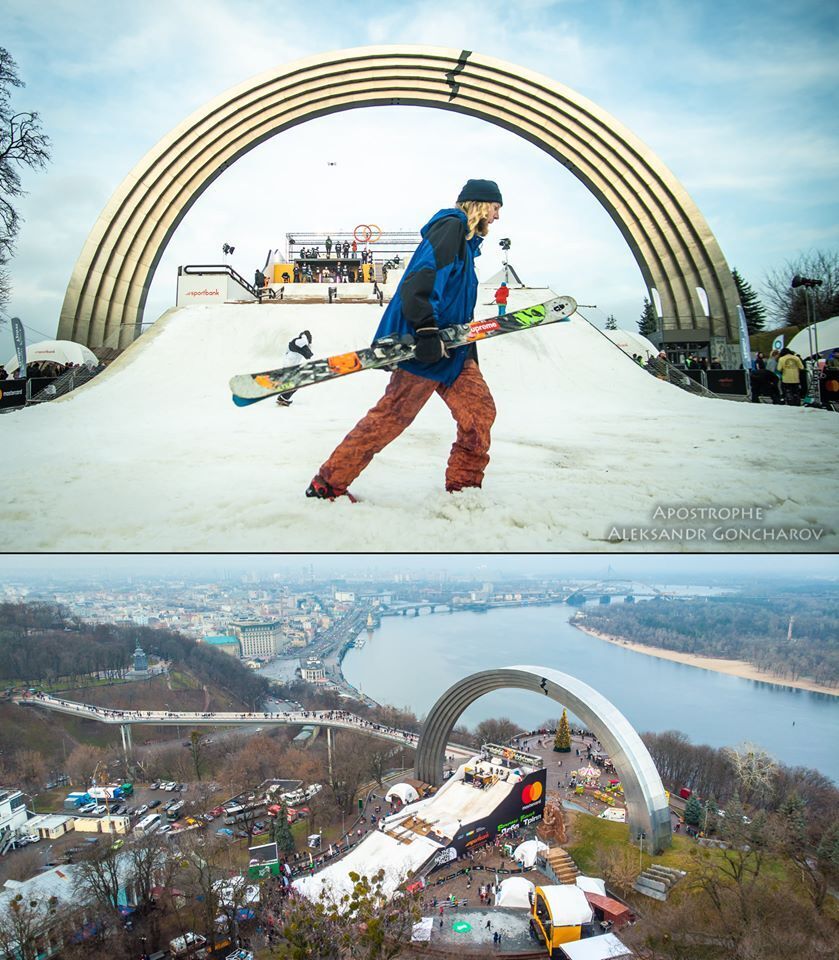 В Киев привезли грузовиками снег из Карпат: в сети делятся яркими фото и видео спортивных "последствий"