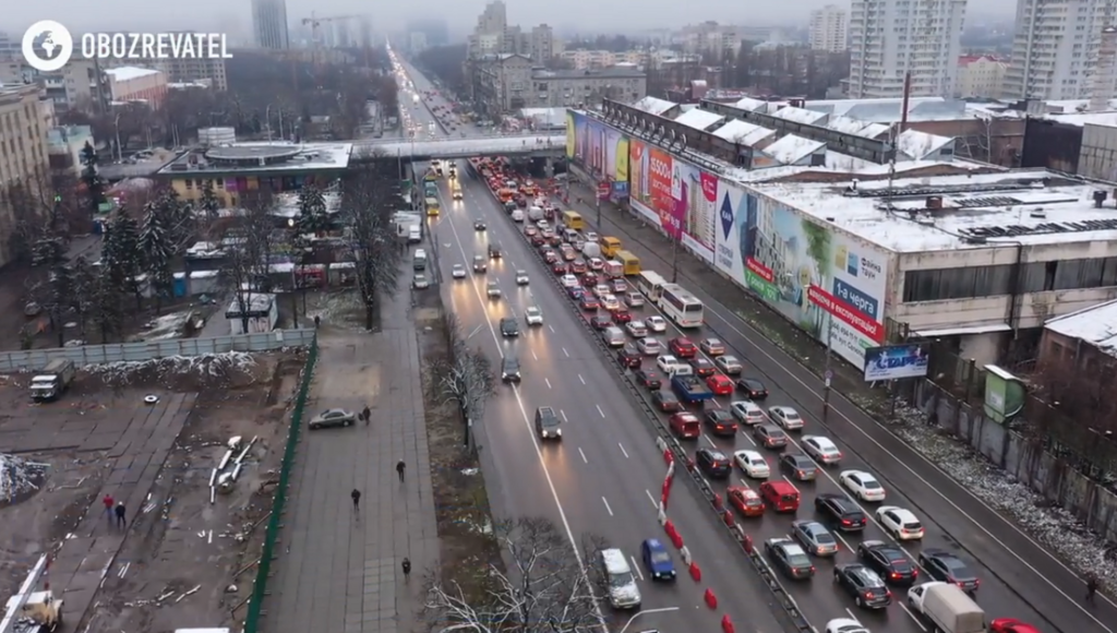 Затори на проспекті Перемоги