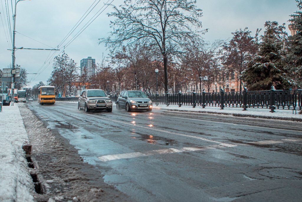 Первый снег в Днепре