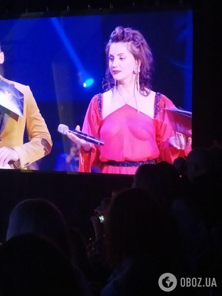 Ольга Цибульська у відвертій сукні на премії М1 Music Awards