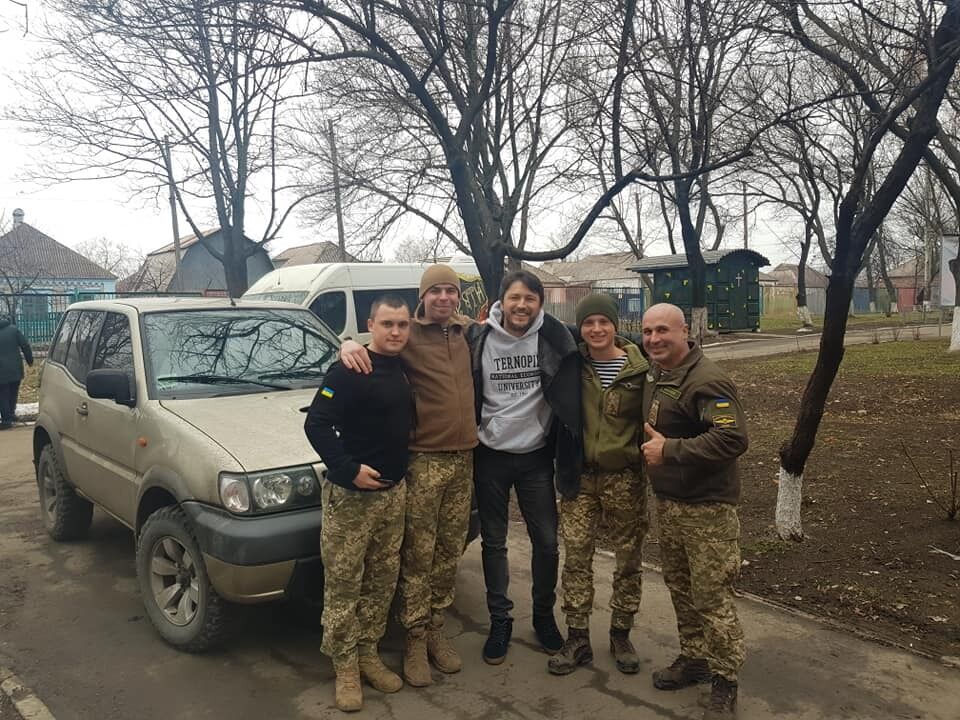 Притула с украинскими бойцами