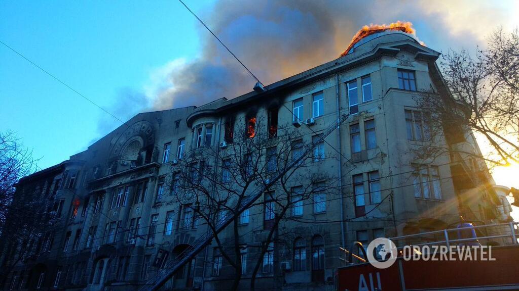 Пожар в Одесском колледже: количество жертв возросло