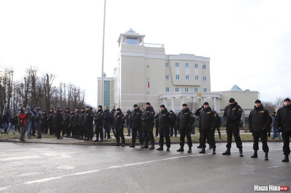 Протесты в Беларуси - милиция