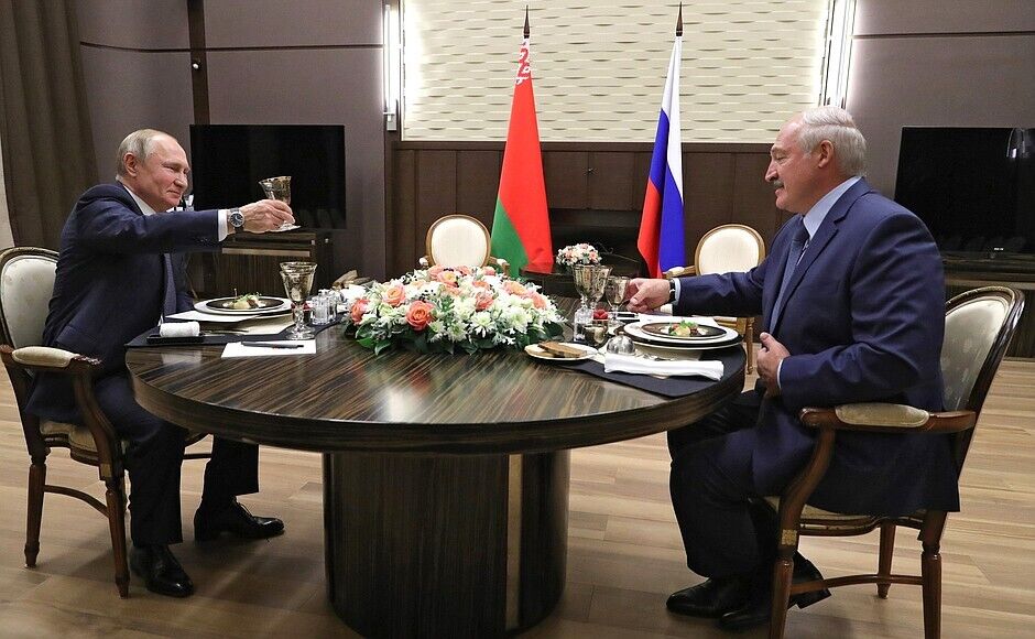 Путін і Лукашенко на зустрічі у Сочі 7 грудня 2019 року