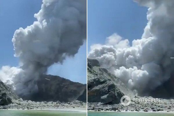 Извержение вулкана в Новой Зеландии