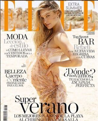Беременная Бар Рафаэли позировала для испанского журнала Elle