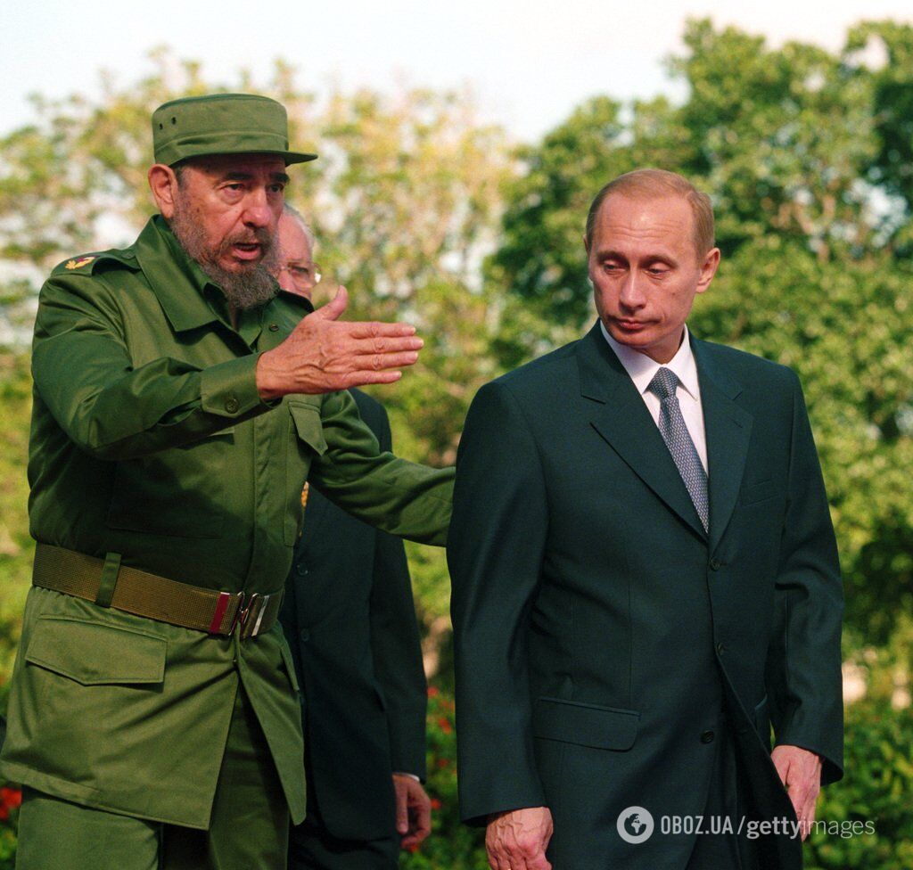 Фидель Кастро и Владимир Путин
