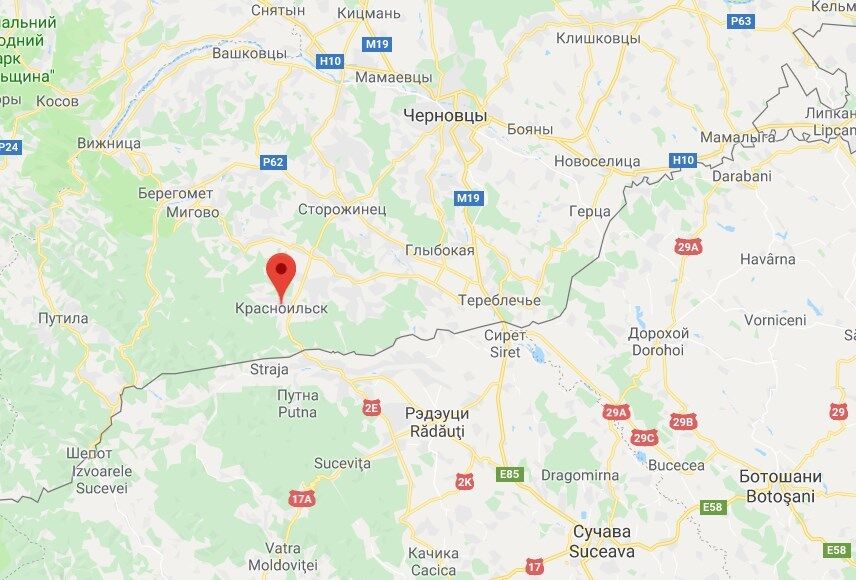 Красноїльськ на мапі