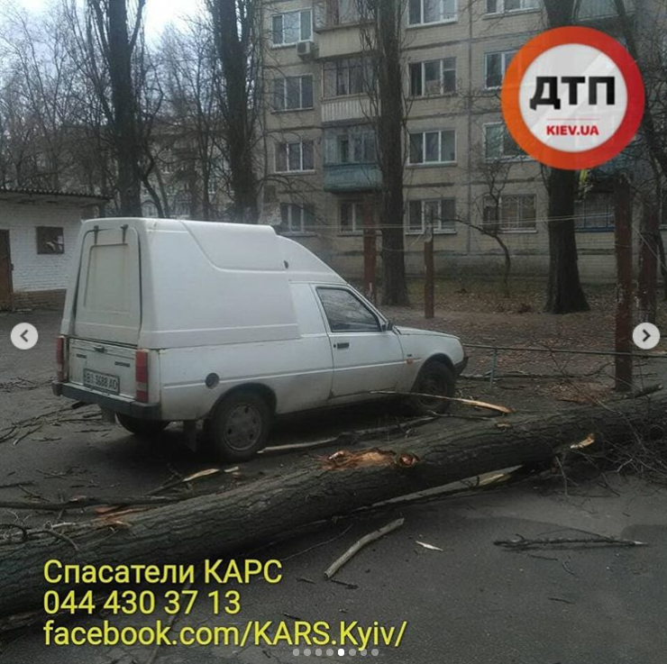 Падали дерева, зривало конструкції: Київ накрив потужний ураган. Моторошні фото наслідків