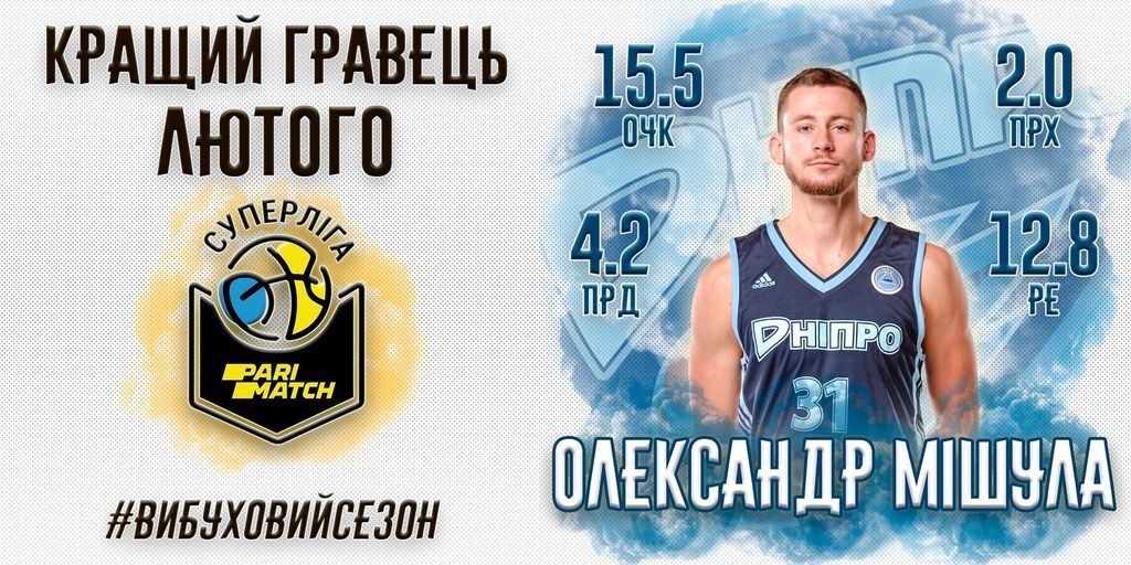 Визначено MVP Суперліги Парі-Матч в лютому