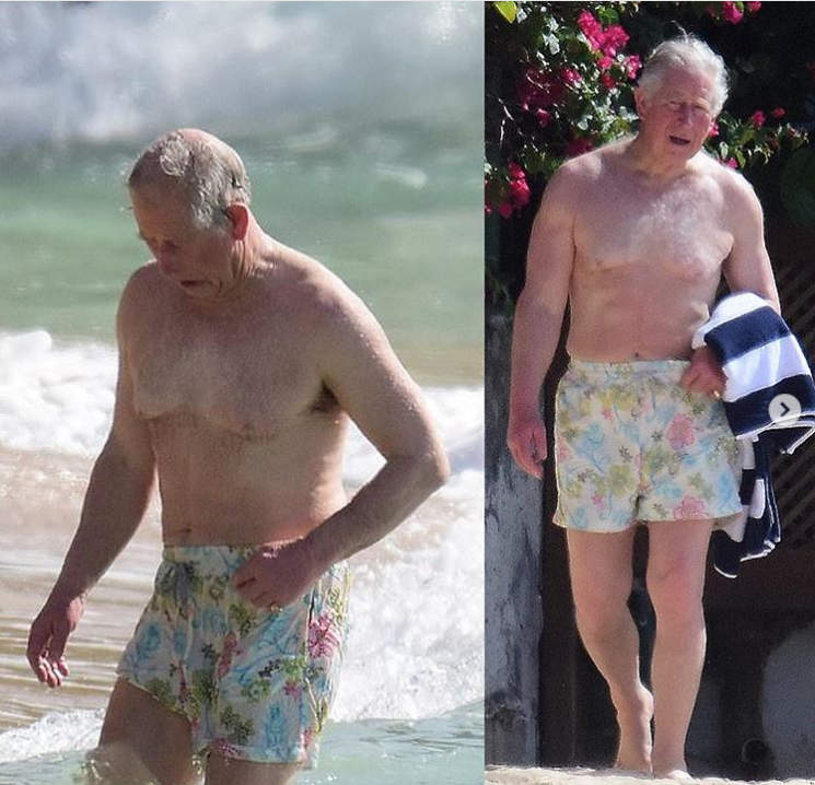 Принц Чарльз засвітився в плавках на пляжі в Барбадосі