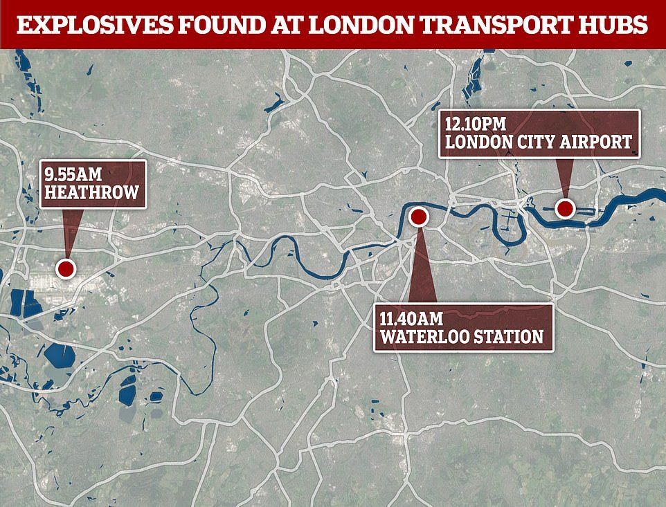 В Лондоне отправили бомбы в аэропорты и на вокзал: фото с места ЧП