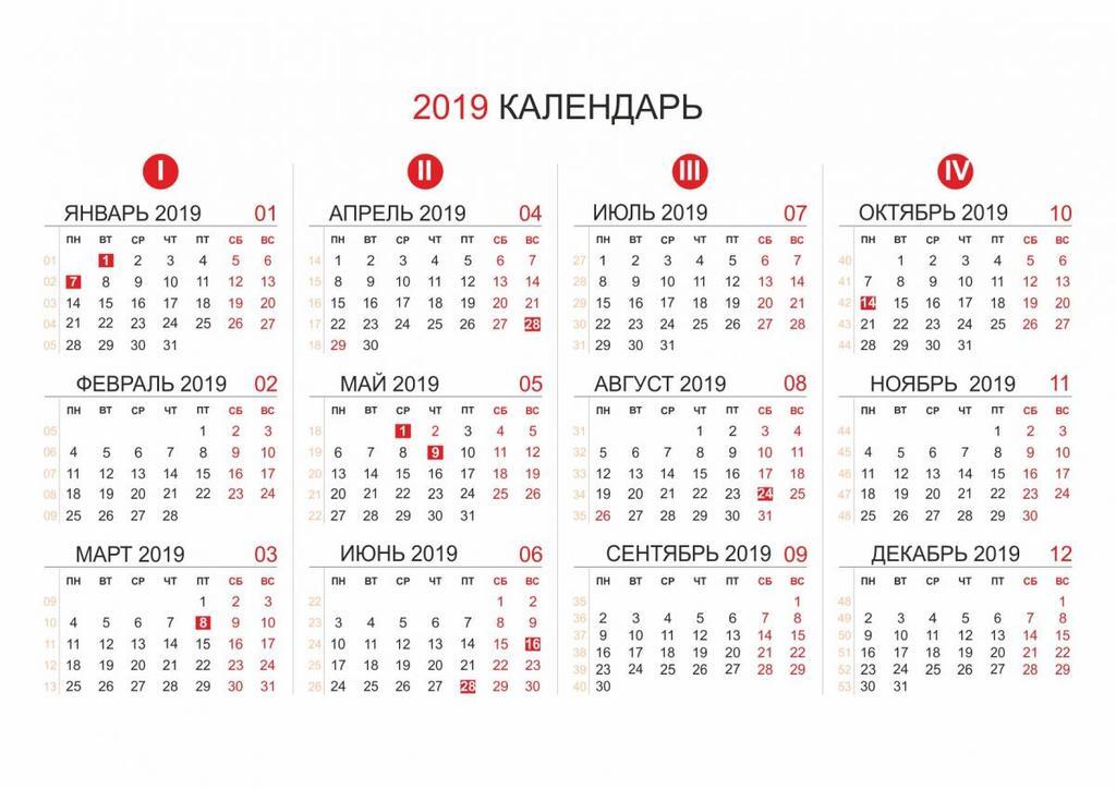 Вихідні дні в 2019 році: Кабмін затвердив календар свят