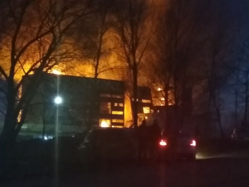Пожар в Калининграде