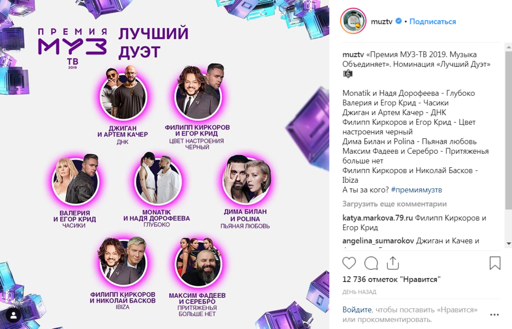 Українські зірки заявилися на гала-вечерю музпремії в РФ