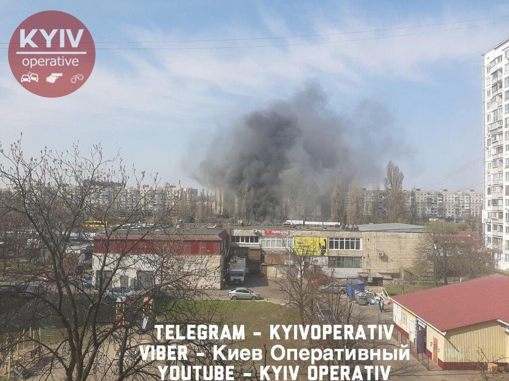Пожар в Киеве