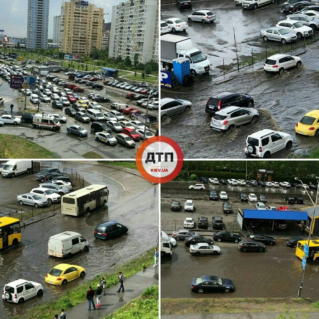 Мощный ливень затопил часть Киева: опубликованы фото и видео