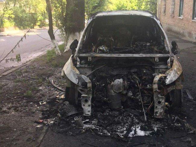 В Киеве сожгли машину политолога из Крыма