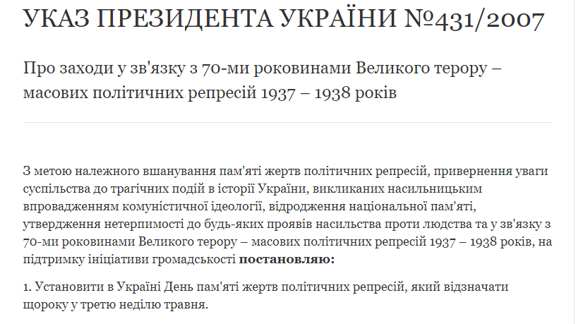 День пам'яті жертв політичних репресій в Україні: що потрібно знати про жалобну дату