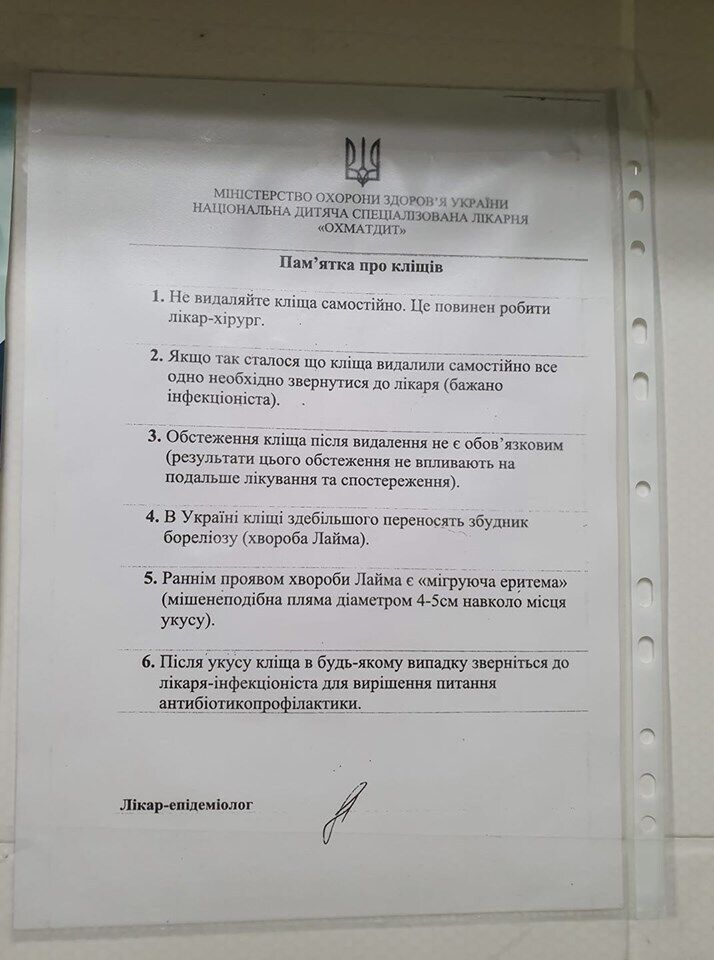 ''Вам до іншої лікарні'': у Києві лікарі відмовилися витягнути кліща у дитини