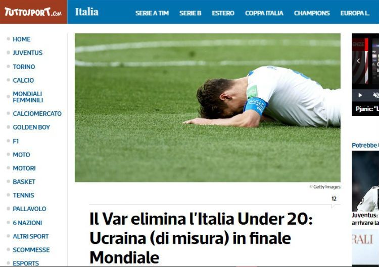 "VAR издевается": итальянские СМИ бурно отреагировали на победу Украины