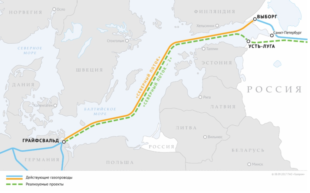 "Північний потік-2": у "Газпромі" розповіли, скільки кілометрів побудували