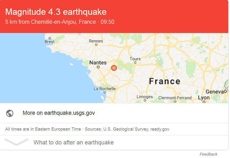 Будинки тремтіли: у Франції стався серйозний землетрус