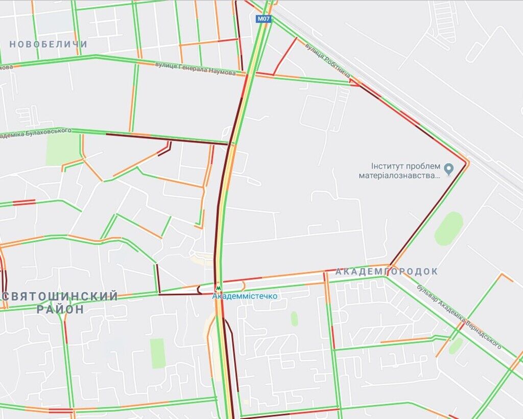 Пробки возле "Академгородка"