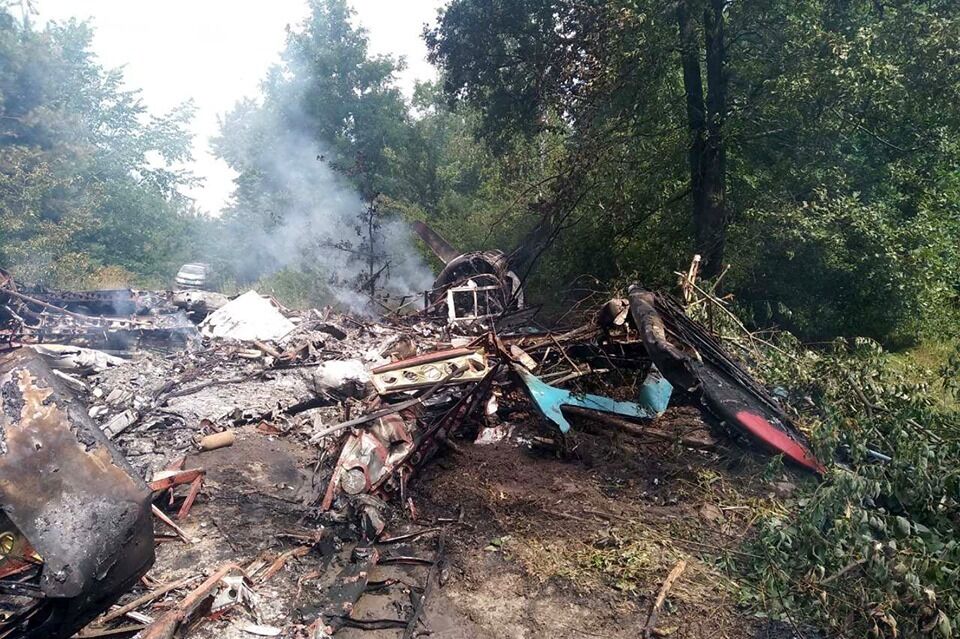 В Украине разбился самолет: первые фото с места ЧП
