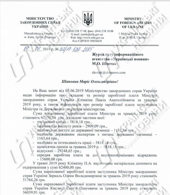 30 мінімалок: стало відомо, хто з міністрів заробив більше всіх у травні