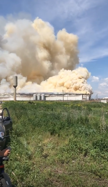 Пожар в Василькове на птицефабрике